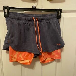 Champion Women’s Gray and Orange Athletic Shorts